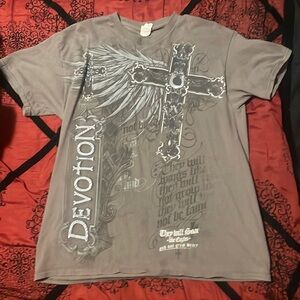 vintage baggy y2k cross t shirt